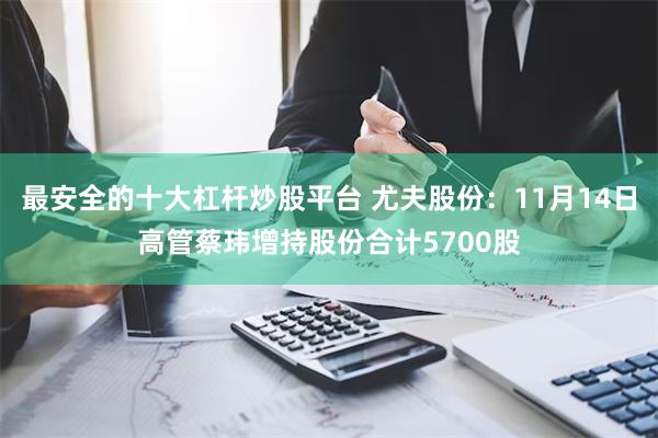 最安全的十大杠杆炒股平台 尤夫股份：11月14日高管蔡玮增持股份合计5700股