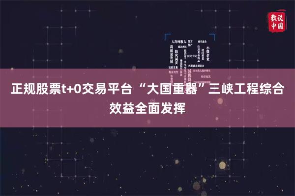 正规股票t+0交易平台 “大国重器”三峡工程综合效益全面发挥