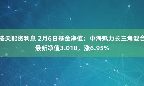 按天配资利息 2月6日基金净值：中海魅力长三角混合最新净值3.018，涨6.95%